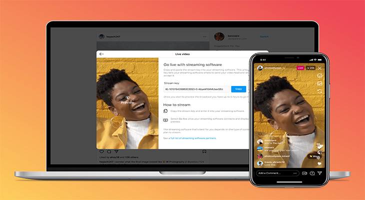 اکنون می توانید از دسکتاپ در اینستاگرام به صورت زنده پخش کنید